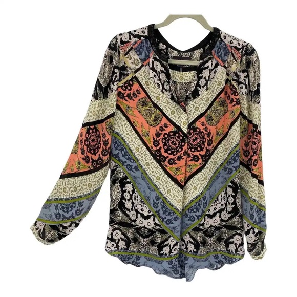 Hale Bob Women's ENYA Silk Blend Chain And Rope Printed Shirt 61SG272A main image 1